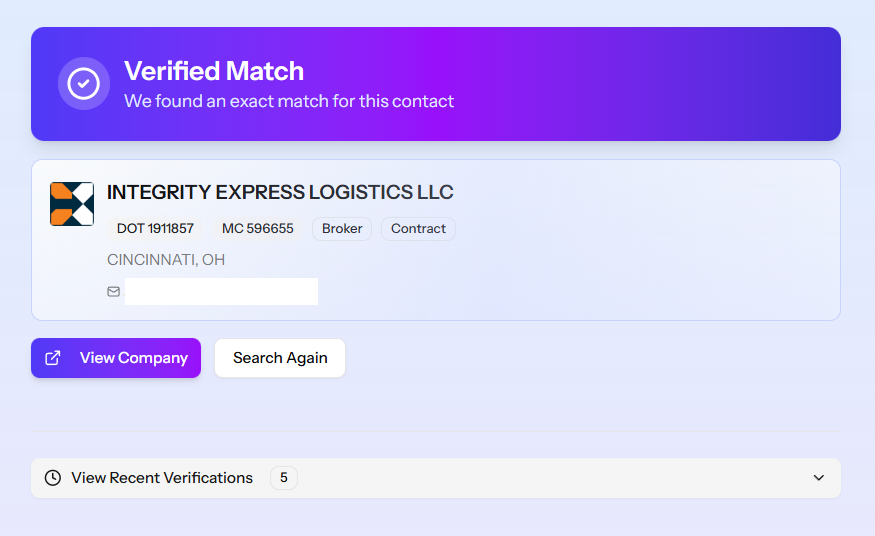 Contact Verification Tool